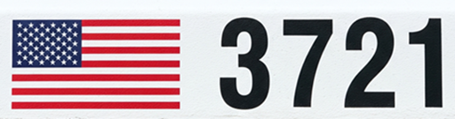 American Flag Variation curb painting design