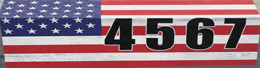 American Flag curb painting design