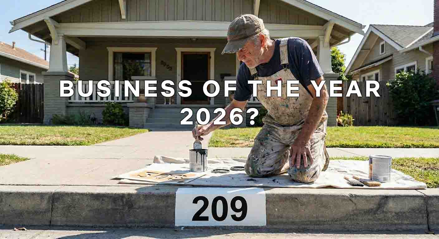 How to Make $400 a Day Painting Address Numbers on Curbs