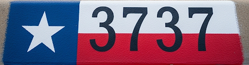 Texas Flag curb painting design
